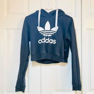 adidas Treifoil Cropped Hoodie - Small